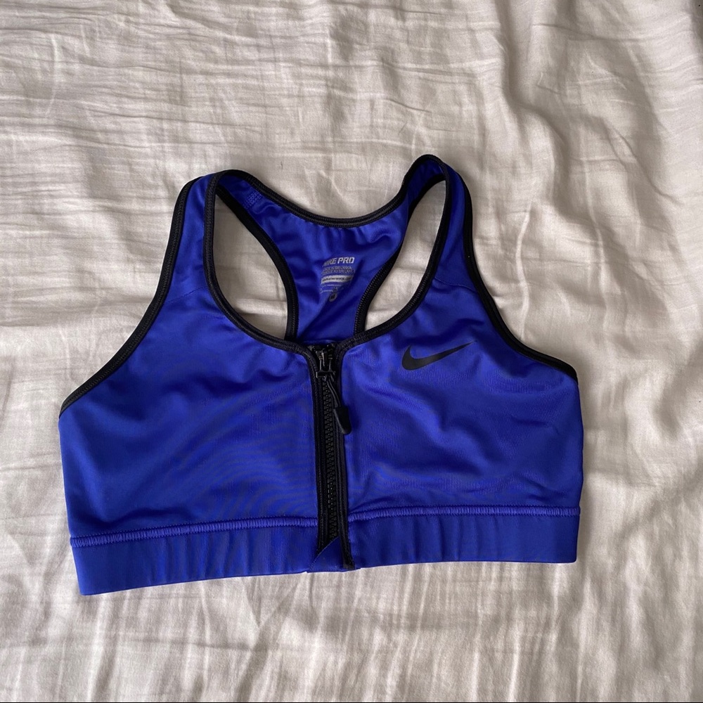 Nike zip up bra